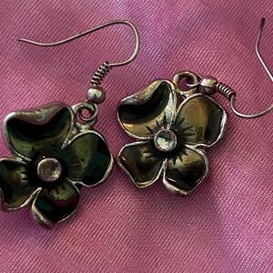 Floral Silver Earrings